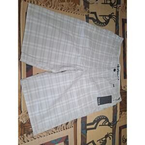 Hurley Mesa Verde Trouser Shorts 32 Plaid Chino Walkshort NWT Mens